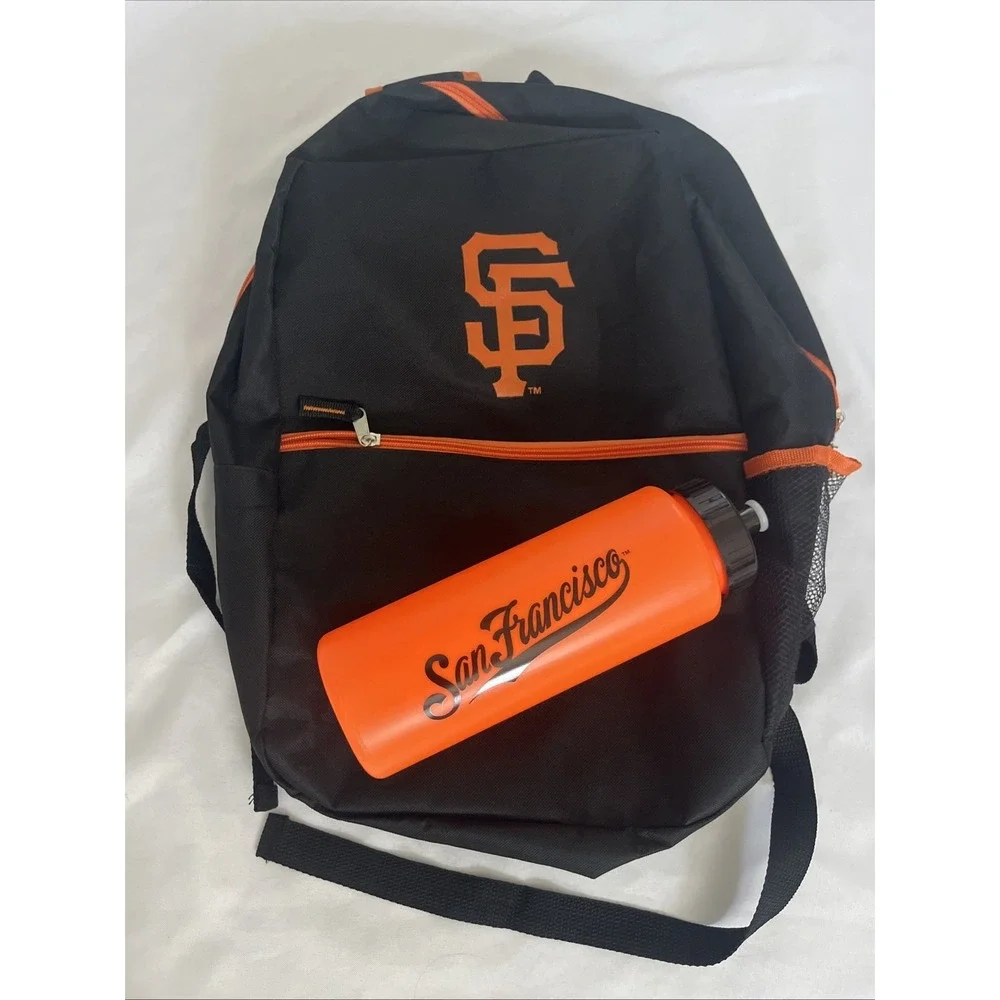 San Francisco Giants Backpack Unisex One Size Black Orange Logo Promo